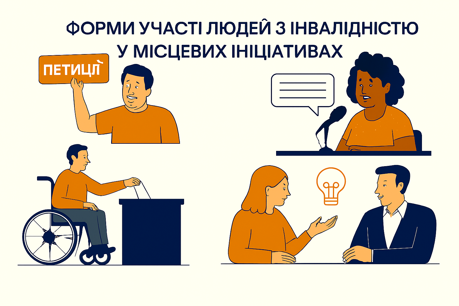Форми участі людей з інвалідністю у місцевих ініціативах.